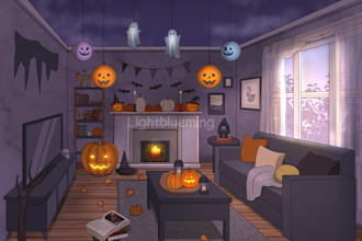 draw a room interior illustration