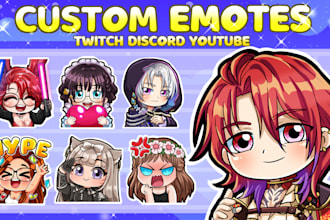 draw custom emotes and badges for twitch youtube discord