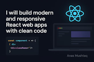 build modern and responsive react web apps with clean code