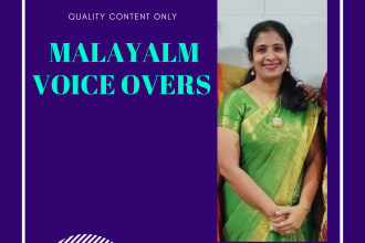 do any malayalam voice over