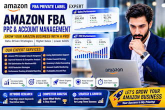 be your amazon fba private label VA and PPC account manager