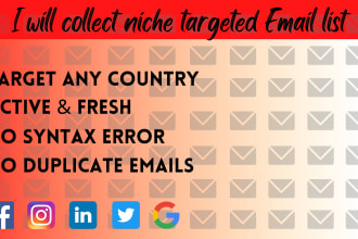 provide niche targeted email list for email marketing