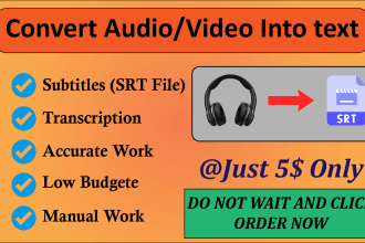 transcribe audio and video into text in hindi