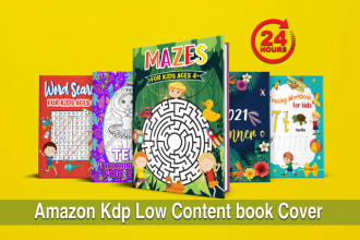 design your kdp low content,amazon kdp book cover