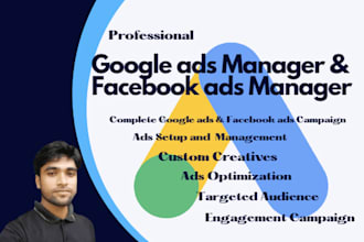 be your google ads manager or facebook ads manager
