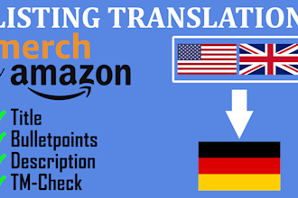 translate your merch by amazon listing in german