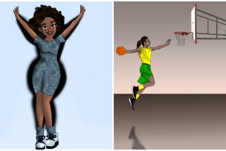 draw african women empowerment portraits and illustrations