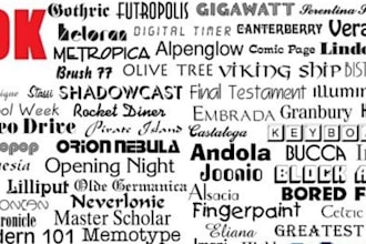 send you pack of 10k amazing cool fonts