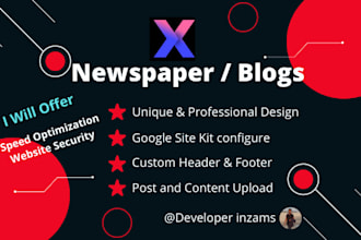 build modern and professional newspaper or blog website with wordpress