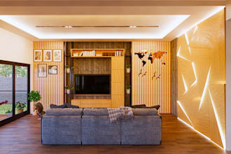 create 3d interior house of living room, dining, kitchen, bedroom