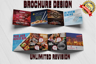 design luxury, custom business brochure, business card and business flyer