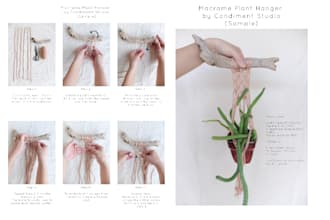create step by step tutorials on macrame, and weaving
