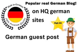 guest post in german with a high quality backlink on my blog
