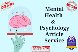 write on mental health, wellness and psychology article