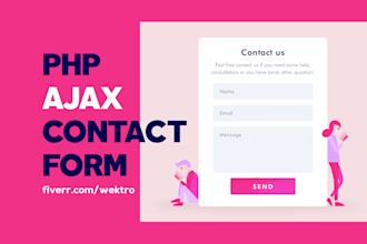 create PHP ajax form for email contact or database