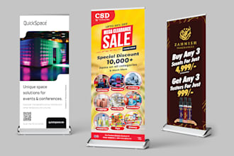 design a premium roll up banner