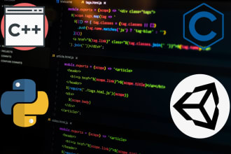 develop c , c plus plus ,  python , and unity programs
