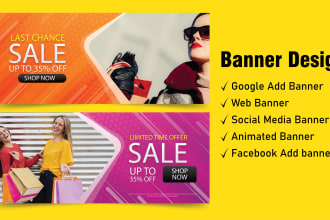 do web banner design, banner ads, header, slider, gamming