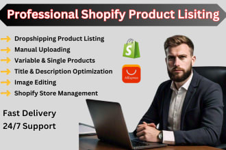 upload products or product listing to shopify store