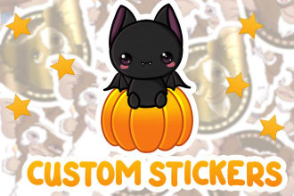 create a cute custom sticker design