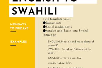 translate english to swahili language