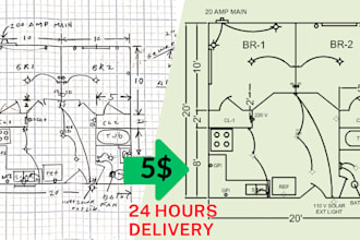 draw 2d house floor plan and redraw floor plan in autocad