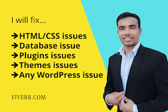 fix wordpress error, bug, or any wordpress issues