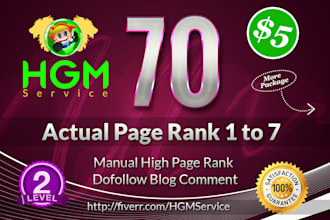 do 70 PR 7 to 1 Back Links from Blog Comment