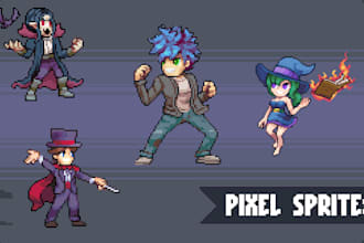 create a pixel art character sprite