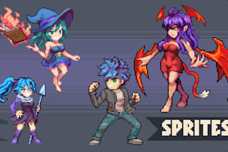 create a pixel art character sprite