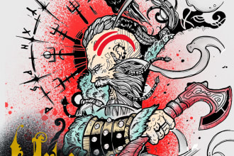 draw a cool and unique viking tattoo design