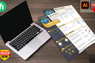 design a professional infographic resume or CV writing