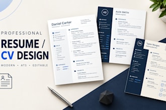 design a professional resume, CV and infographic resume