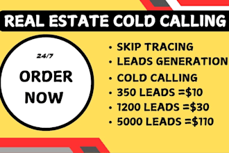 do real estate cold calling skip tracing and lead generation