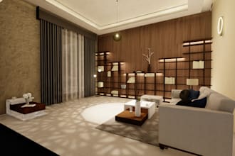 design interior with realistic rendering 3d images