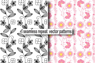design seamless repeat flat fabric vector patterns