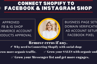 connect shopify store to facebook and instagram shop,pixel