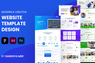 design web template web design UI UX in figma, xd, or PSD