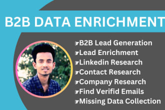 do data enrichment, b2b lead generation, and email leads