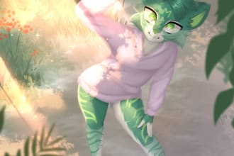 draw fullbody furry or anime art