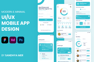 design modern and creative UI UX for ios android mobile app