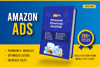 design professional amazon book ads, a plus content, and 3d mockups