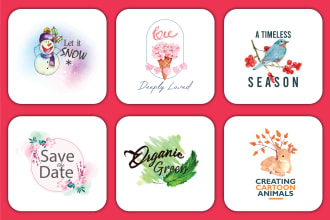 design beautiful watercolor, feminine and boho logo