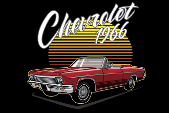 draw car vector illustration for t shirt design