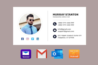 design HTML email signature or clickable email signature
