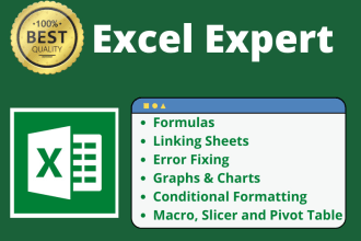 create a custom excel spreadsheet with formulas, macros, vba