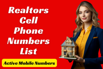 provide cell phone numbers of real estate agents and realtors