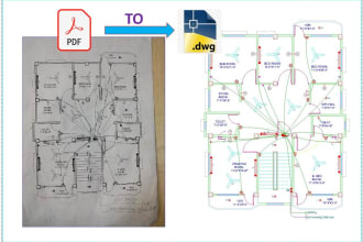 convert from pdf or sketch to dwg, skp file