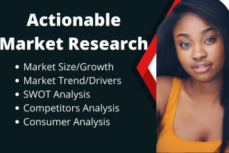 conduct actionable market research, competitor, consumer analysis