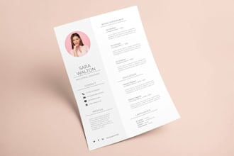 design a minimal and eye catching CV resume , cover letter